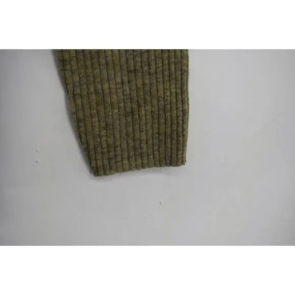 Abercrombie & Fitch Mens Tan Crew Neck Ribbed Formal Lambswool Sweater Sz L - Picture 3 of 6